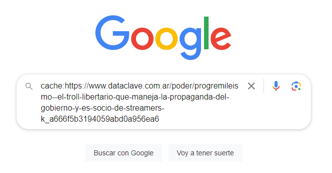 Cómo escribir una búsqueda de Cache de Google