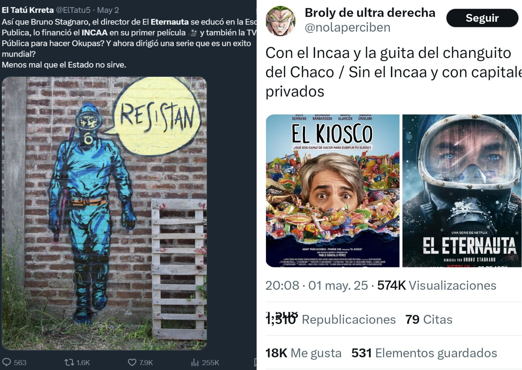 publico privado incaa discusion eternauta